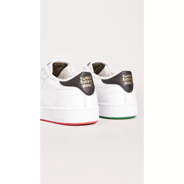 imageReebok Mens Club C 85 SneakerHuman Rights Now WhiteVector Red