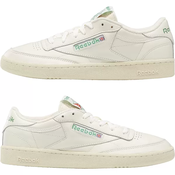 imageReebok Mens Club C 85 SneakerTopchalkPaperwhiteGlen Green