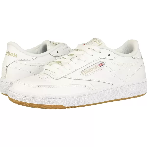 imageReebok Mens Club C 85 SneakerWhite WhiteLight GreyGum 0