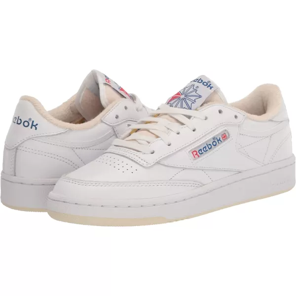 imageReebok Mens Club C 85 SneakerWhiteAlabasterVector Blue