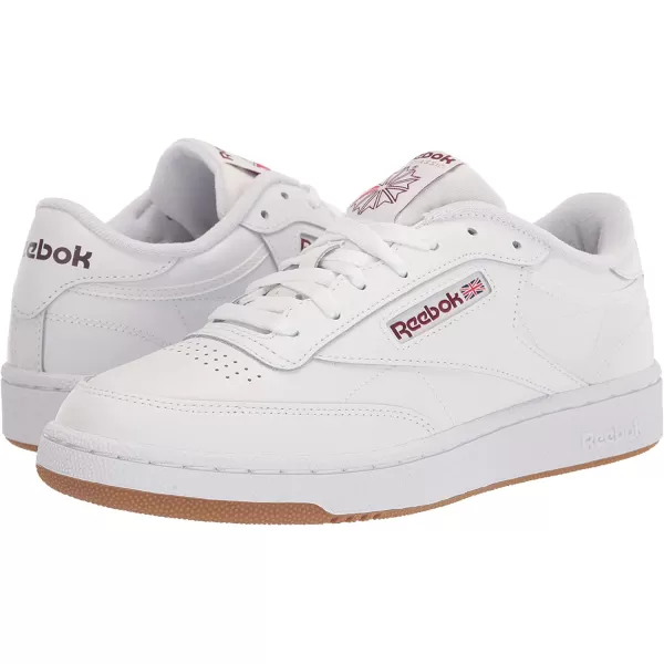 imageReebok Mens Club C 85 SneakerWhiteClassic BurgundyReebok Lee