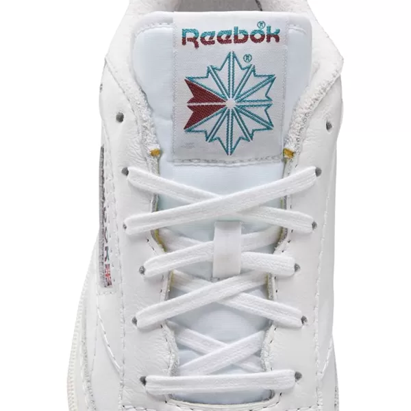 imageReebok Mens Club C 85 SneakerWhiteSeaport TealClassic Burgundy