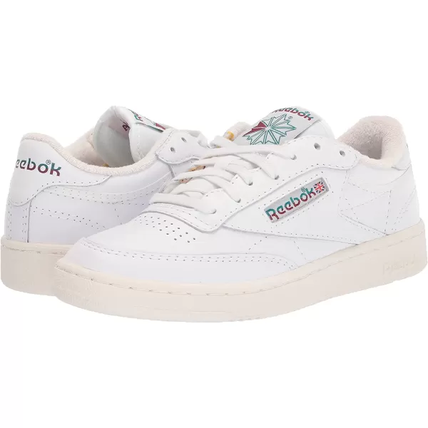 imageReebok Mens Club C 85 SneakerWhiteSeaport TealClassic Burgundy