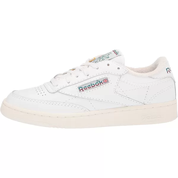 imageReebok Mens Club C 85 SneakerWhiteSeaport TealClassic Burgundy