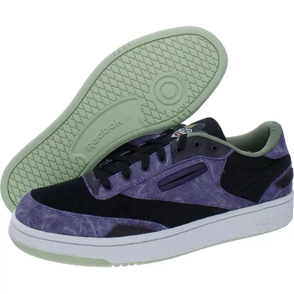 imageReebok Mens Club C 85 Vegan SneakersDc ComicsPurple ShadeSpirit White