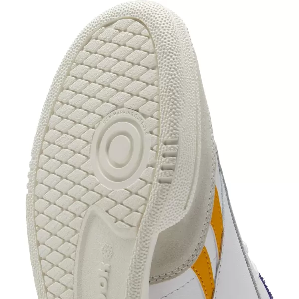 imageReebok Mens Club C 85 Vegan SneakersFtwr WhiteCollegiate GoldBold Purple