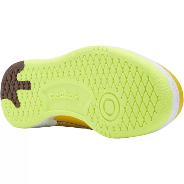 imageReebok Mens Club C 85 Vegan SneakersPrimal YellowHumble BlueSilver Metallic