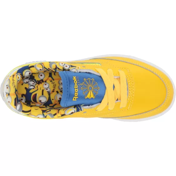 imageReebok Mens Club C 85 Vegan SneakersPrimal YellowHumble BlueSilver Metallic