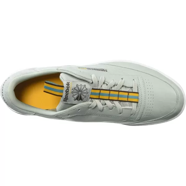 imageReebok Mens Club C Sneaker  Sea SprayWhiteLush EarthGoldMineral Dust