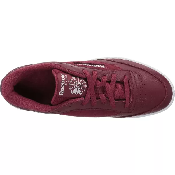 imageReebok Mens Club C Sneaker  Urban MaroonWhiteWashed Bluegum