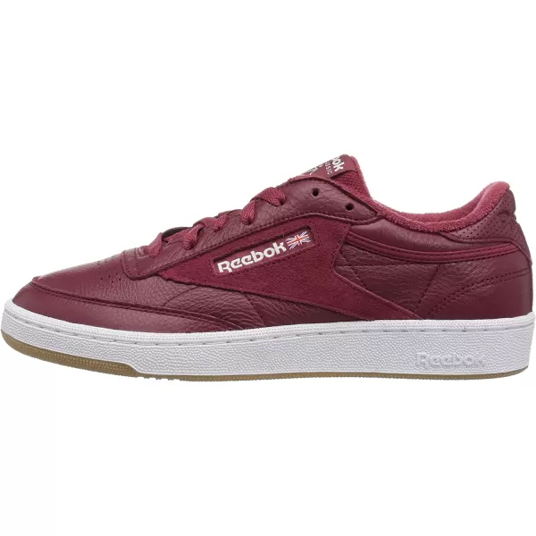 imageReebok Mens Club C Sneaker  Urban MaroonWhiteWashed Bluegum