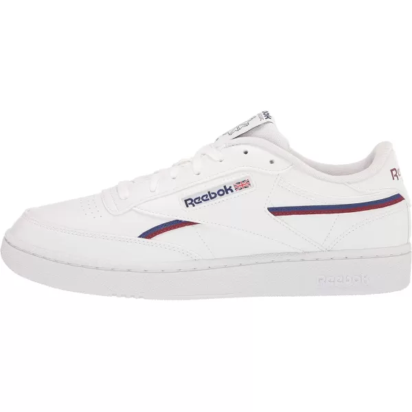 imageReebok Mens Club C Sneaker WhiteCin StockaltBurgundy