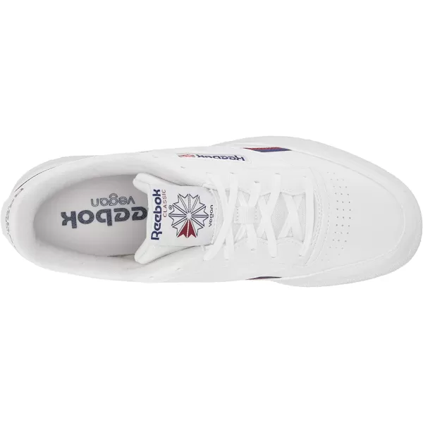 imageReebok Mens Club C Sneaker WhiteCin StockaltBurgundy