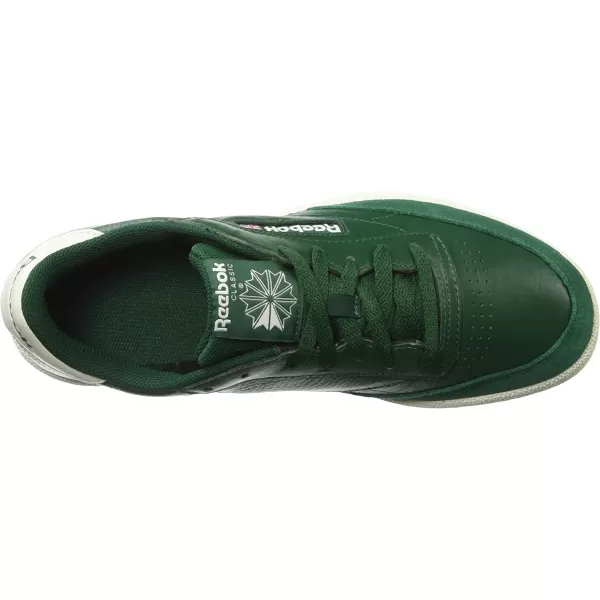 imageReebok Mens Club C Sneaker in Dark Green and Chalk