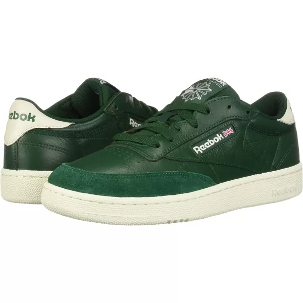 imageReebok Mens Club C Sneaker in Dark Green and Chalk