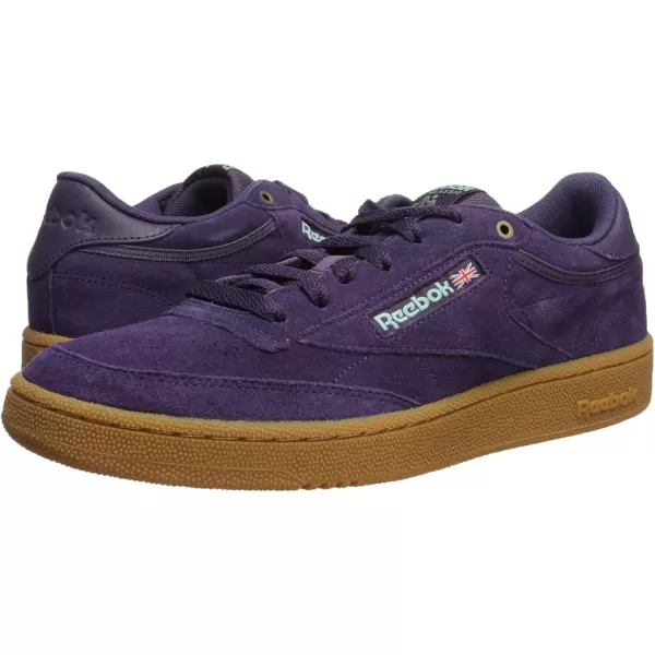 imageReebok Mens Club C Sneaker in Deep Purple Malachite Lite and Gum