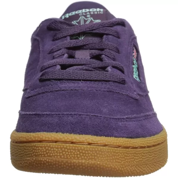 imageReebok Mens Club C Sneaker in Deep Purple Malachite Lite and Gum