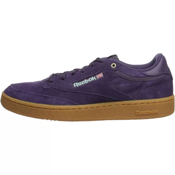imageReebok Mens Club C Sneaker in Deep Purple Malachite Lite and Gum