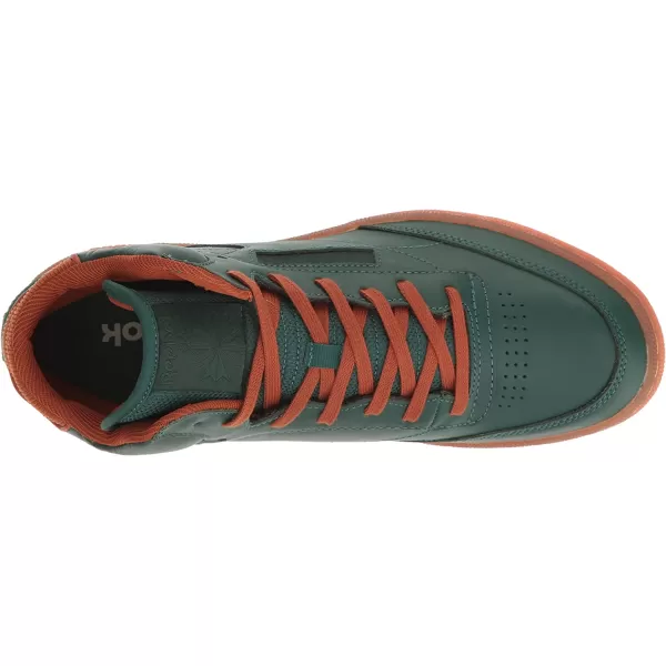 imageReebok Mens Club C Sneaker in Flannel Green Ginger Pprwht and Rbk Brassgum