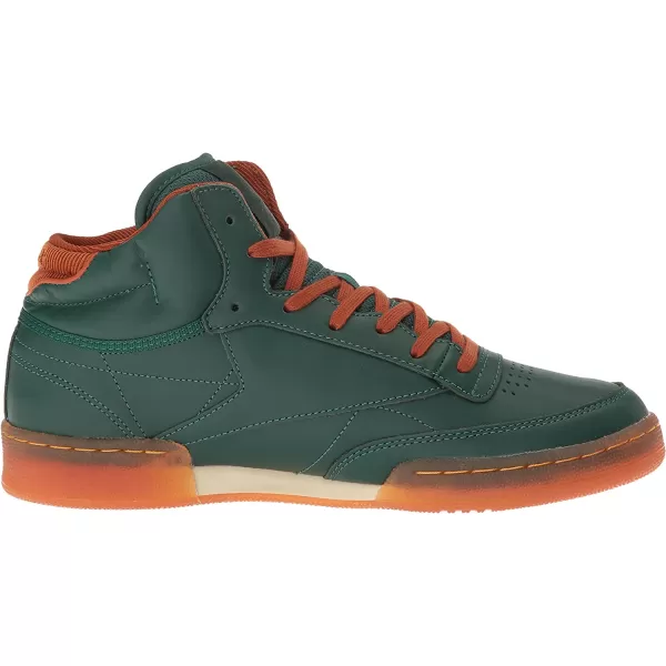 imageReebok Mens Club C Sneaker in Flannel Green Ginger Pprwht and Rbk Brassgum
