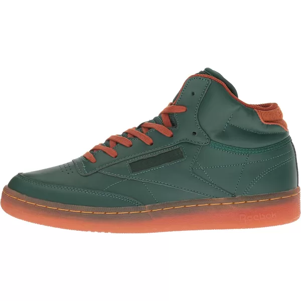 imageReebok Mens Club C Sneaker in Flannel Green Ginger Pprwht and Rbk Brassgum