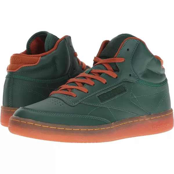 imageReebok Mens Club C Sneaker in Flannel Green Ginger Pprwht and Rbk Brassgum