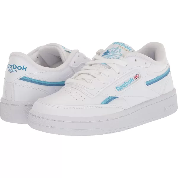 imageReebok Mens Club C Sneaker in Ftwr White Digital Blue and Essential Blue