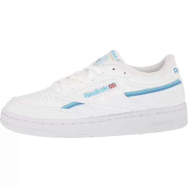 imageReebok Mens Club C Sneaker in Ftwr White Digital Blue and Essential Blue