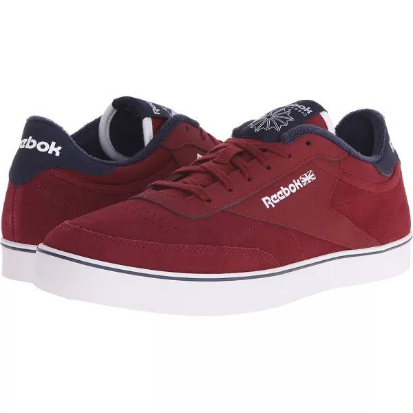 imageReebok Mens Club C Sneaker in MerlotWhiteCollegiate Navy