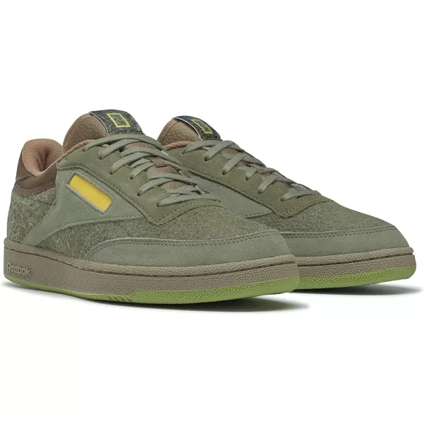 imageReebok Mens Club C Sneaker in National GeographicTerrain ThemeWashed Green