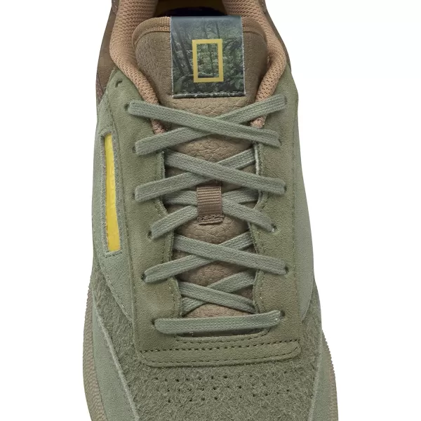 imageReebok Mens Club C Sneaker in National GeographicTerrain ThemeWashed Green