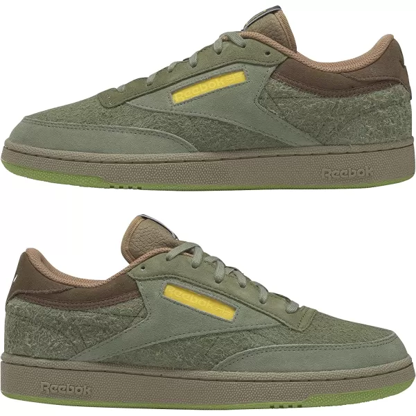 imageReebok Mens Club C Sneaker in National GeographicTerrain ThemeWashed Green