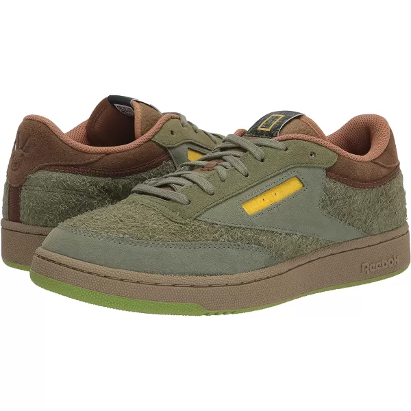 imageReebok Mens Club C Sneaker in National GeographicTerrain ThemeWashed Green