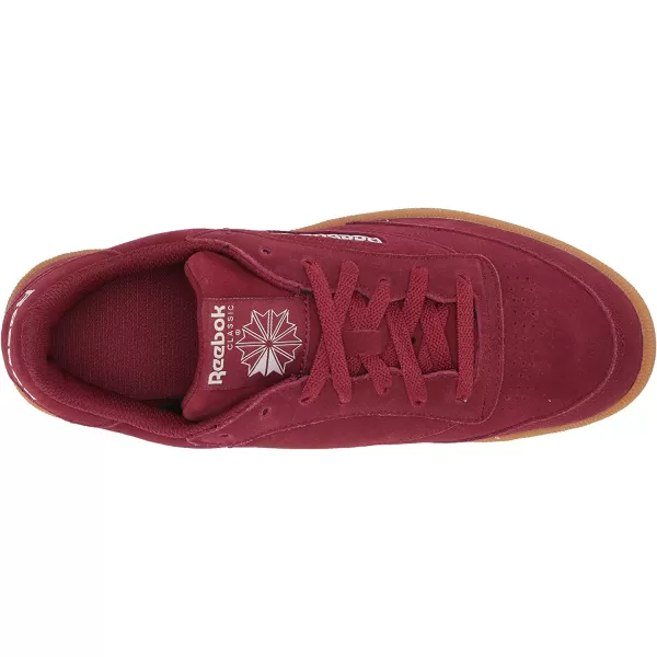 imageReebok Mens Club C Sneaker in Urban Maroon and Chalkgum