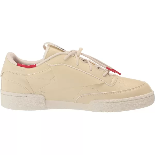 imageReebok Mens Club C Sneaker in Vintage Chalk Vector Red and Black