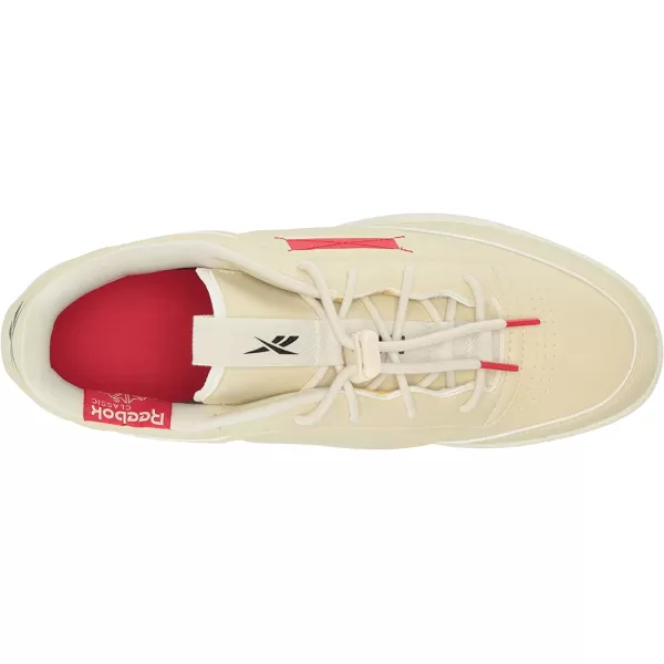 imageReebok Mens Club C Sneaker in Vintage Chalk Vector Red and Black
