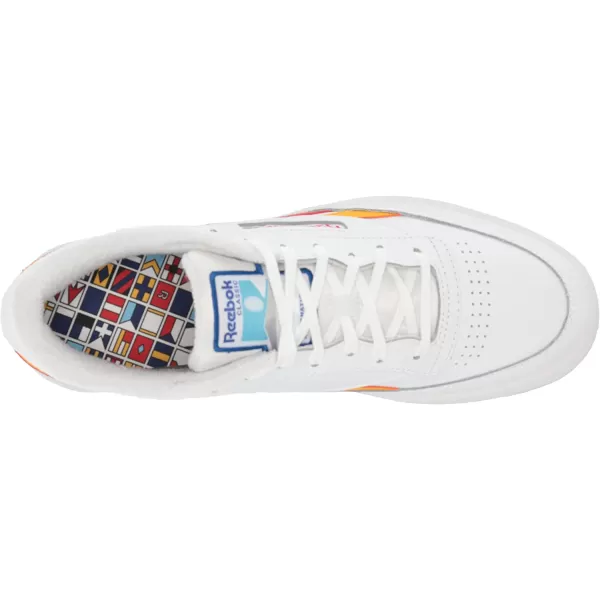 imageReebok Mens Club C Sneaker in White Collegiate Gold and Vector Red