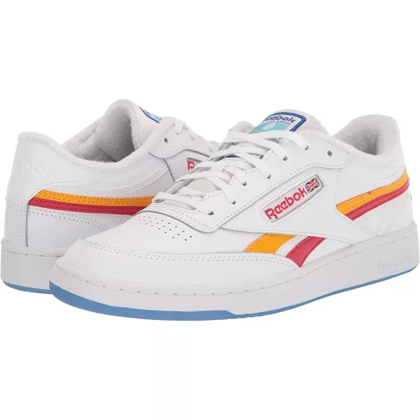 imageReebok Mens Club C Sneaker in White Collegiate Gold and Vector Red