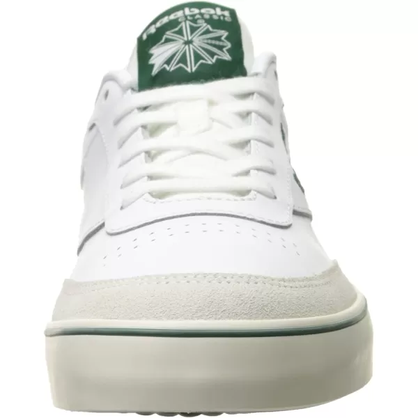 imageReebok Mens Club C Sneaker in White Dark Green and Chalk