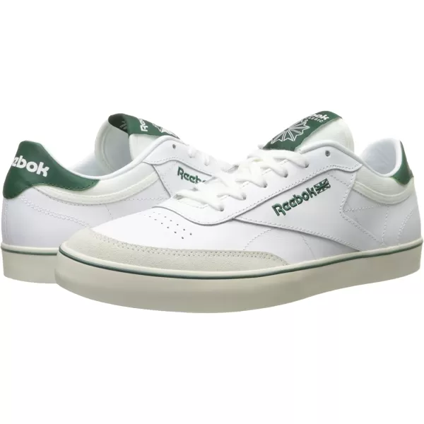 imageReebok Mens Club C Sneaker in White Dark Green and Chalk