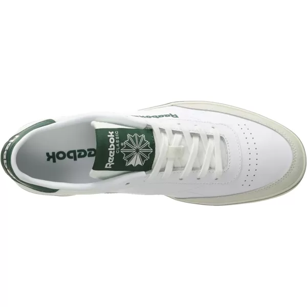 imageReebok Mens Club C Sneaker in White Dark Green and Chalk