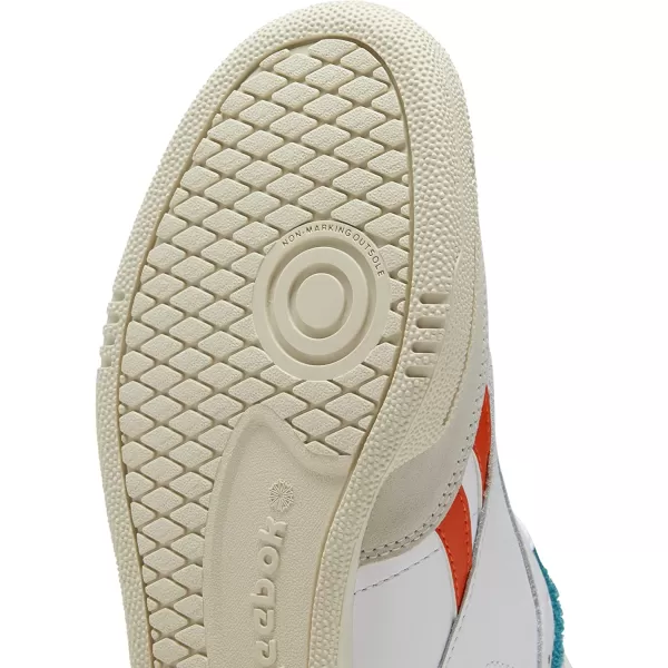 imageReebok Mens Club C Sneaker in WhitePump OrangeSeaport Teal