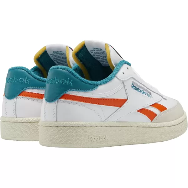 imageReebok Mens Club C Sneaker in WhitePump OrangeSeaport Teal