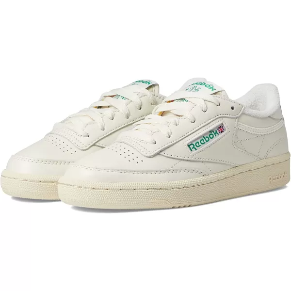 imageReebok Mens Club C SneakerChalkAlabasterGlen Green