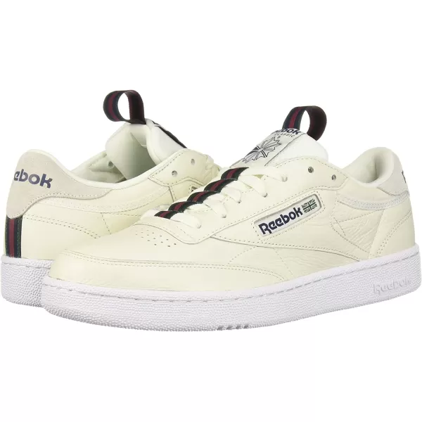 imageReebok Mens Club C SneakerChalkCollegiate NavyDark GreenRedWhite