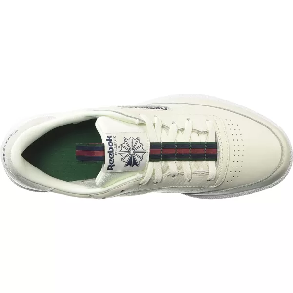 imageReebok Mens Club C SneakerChalkCollegiate NavyDark GreenRedWhite