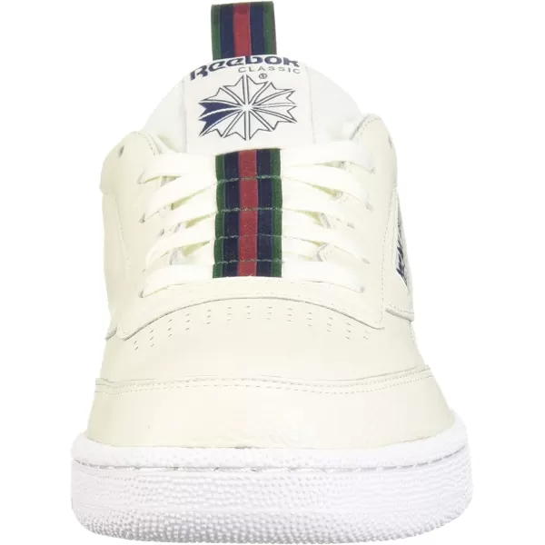 imageReebok Mens Club C SneakerChalkCollegiate NavyDark GreenRedWhite