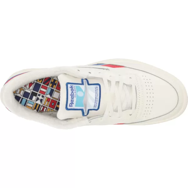 imageReebok Mens Club C SneakerChalkVector RedCourt Blue