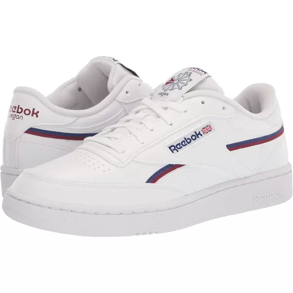 imageReebok Mens Club C SneakerFtwr WhiteClassic CobaltClassic Burgundy