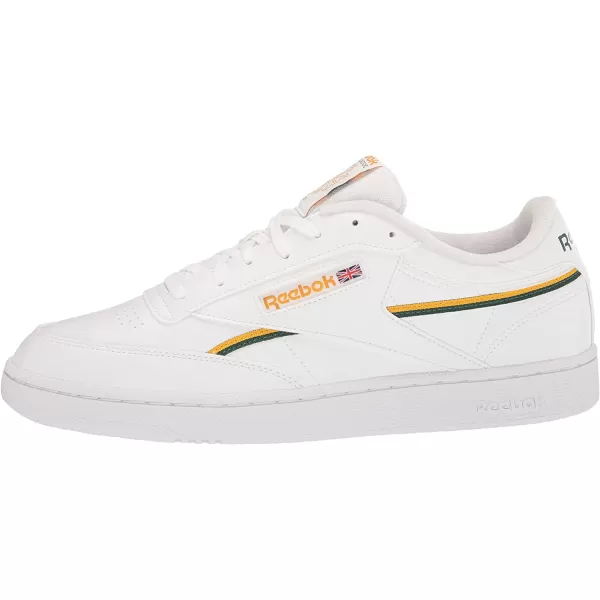 imageReebok Mens Club C SneakerFtwr WhiteCollegiate GoldDark Green